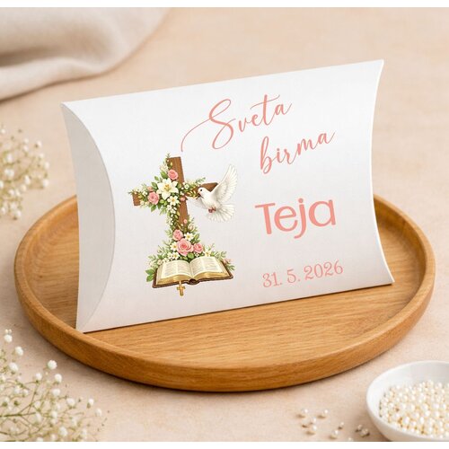  Konfeti za birmo - personalizirana &scaron;katlica z križcem in biblijo BIRDAR 111-05 Cene