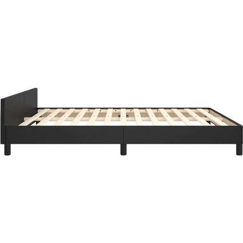 VidaXL Okvir za krevet s uzglavljem crni 180x200 cm od umjetne kože Slike