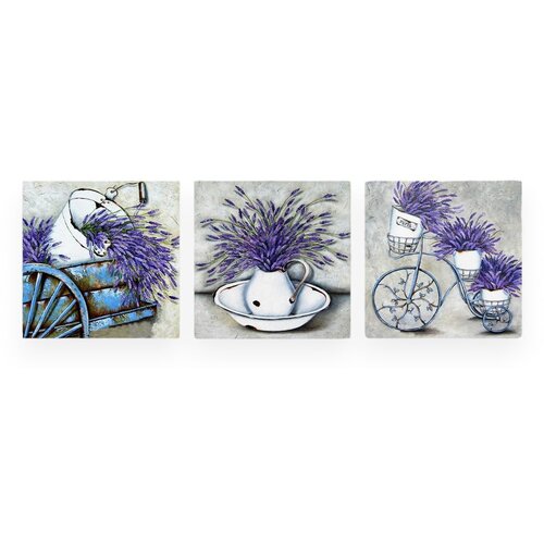Wallity Slike u setu od 3 komada 30x30 cm Lavender - Cijene