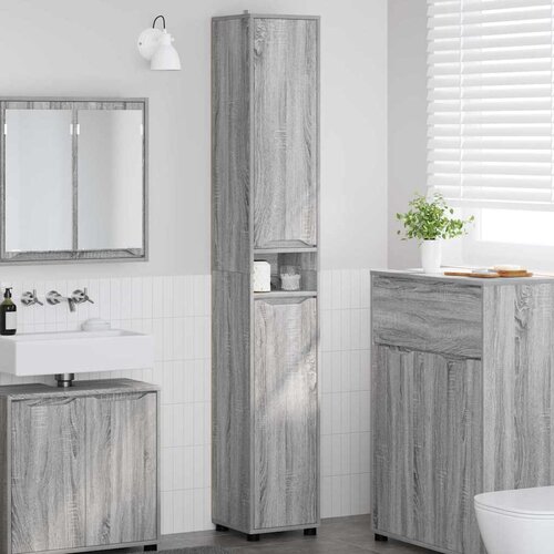 Kupaonski ormar s policom Siva Sonoma 30,5 x 30 x 195 cm Cijene
