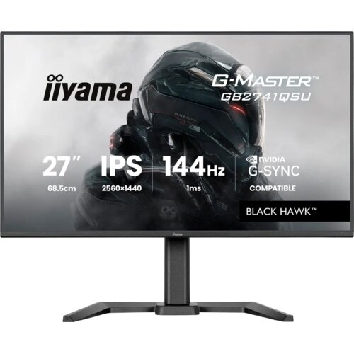  27" IPS Gaming, G-Master Black Hawk, G-SYNC Compatible, 2560x1440 144Hz, 300cd/m2, HDMI, DisplayPort, 1ms MPRT, Adaptive Sync, Speakers, USB 2x2.0, Black Tuner, 15cm Height Adjust Stand Cene