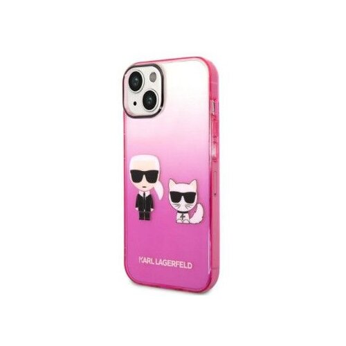 Karl Lagerfeld Originalen ovitek KLHCP14LTGKCP za iPhone 14 Pro Gradient roza za&amp;scaron;čita - Full Bodies Slike