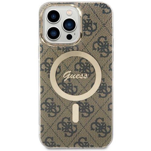 Guess IML 4G MagSafe Zadní Kryt pro iPhone 14 Pro Max Brown Ovitek za telefon Vijolična Cene
