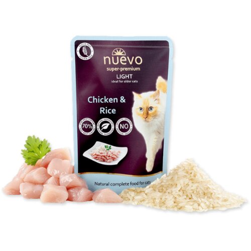Nuevo light Preliv za Mačke, Piletina i Pirinač 1,4 kg Slike