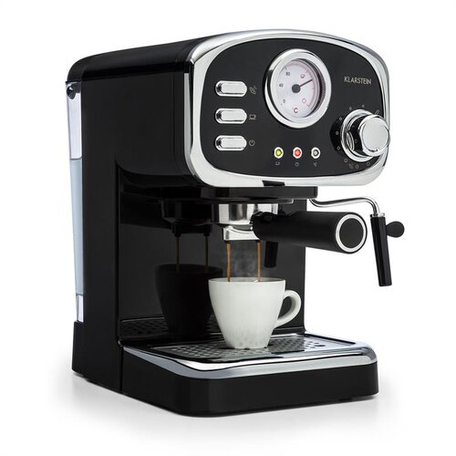 Klarstein Espressionata Gusto, espresso aparat za kavo, 1100 W, tlak 15 bar, črna Cene