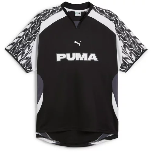 Puma Tehnička sportska majica tamo siva / crna / bijela