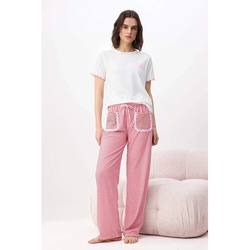 TRENDYOLMILLA ženski set pidžama Thmss26Pt00063, Crvena/Crvena Slike