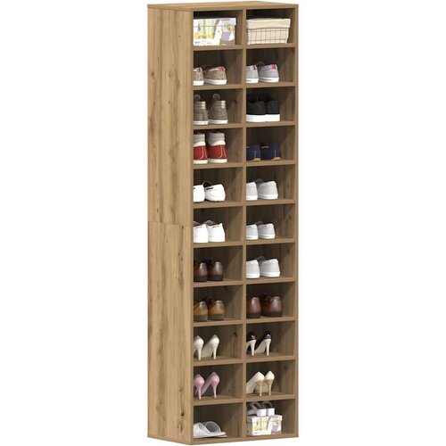vidaXL omara za čevlje Artisan Oak 54x34x183 cm inženirski les Cene