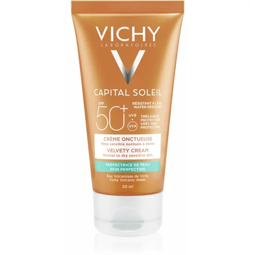 Vichy Capital Soleil Velvety Cream SPF50+ vlažilna krema za sončenje za obraz 50 ml za ženske
