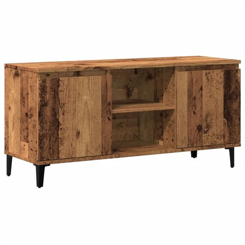 Maison Chic TV omarica - TV enota - Televizijska omarica starinski les 102x35x50 cm inženirski les, (21699524) Slike
