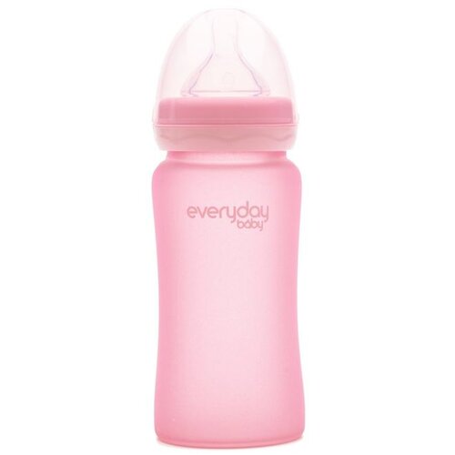 Everyday baby staklena bočica, 240ml Healthy+ , Roza Cene
