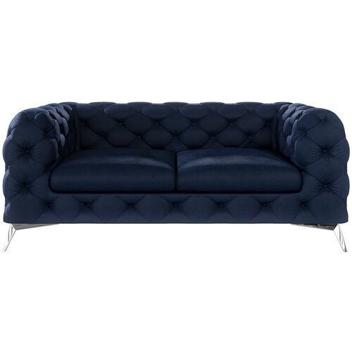 Ropez Tamno plava baršunasti sofa 185 cm Chelsea – Cene