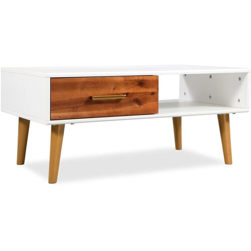 The Living Store Klubska mizica iz trdnega akacijevega lesa 90x50x40 cm - Klubska Mizica, (21574522) Cene