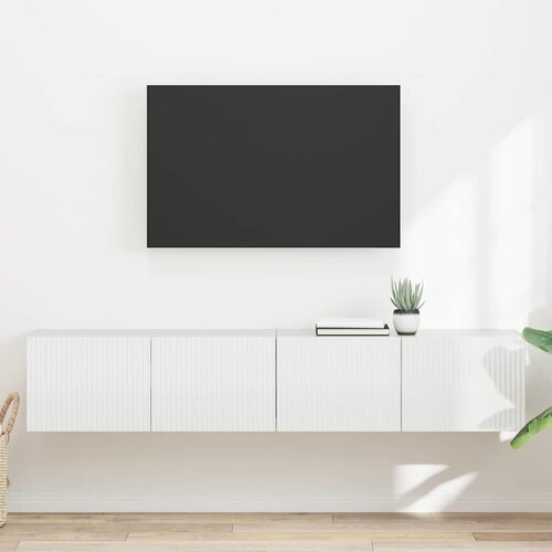 TV zidni ormar Zidne 2 pcs Sjajno bijelo 78,5 x 31 x 29,5 cm Cene