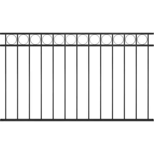 vidaXL Panel za ogradu čelični 1,7 x 0,8 m crni