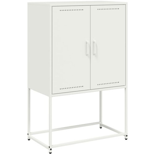 Maison Chic Visoka omara - Komoda - Predalnik bela 68,5x38,5x107 cm jeklo, (21716870) Slike