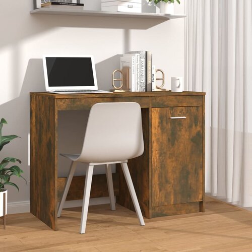 vidaXL Radni stol boja dimljenog hrasta 100x50x76 cm konstruirano drvo Cijene