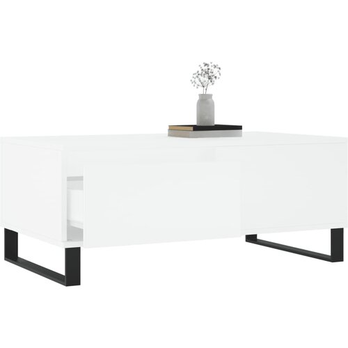  Stolić za kavu bijeli 90 x 50 x 36,5 cm od konstruiranog drva Slike