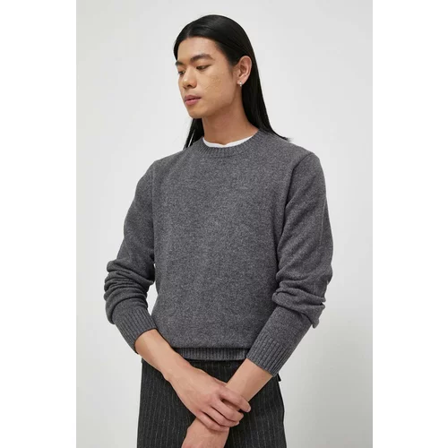 Samsoe Samsoe Vuneni pulover za muškarce, boja: siva