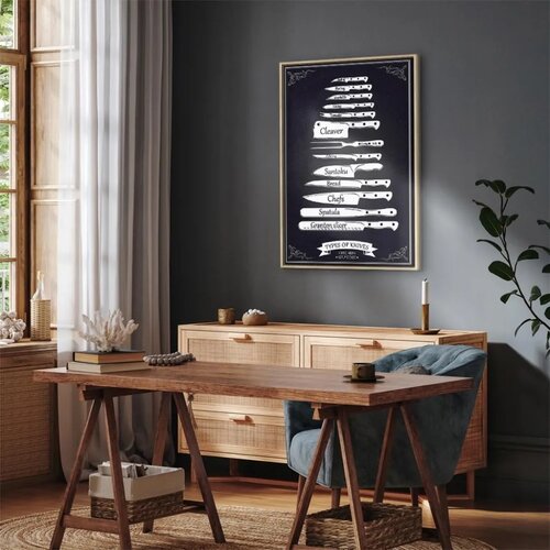  Slika - Kitchen Collection (1 Part) Vertical 80x120 U prirodnom drvenom okviru Slike