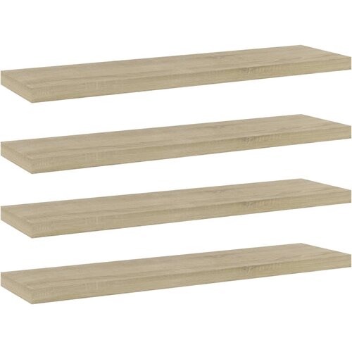 Police za knjige 4 kom boja hrasta sonome 40x10x1,5 cm drvene Slike