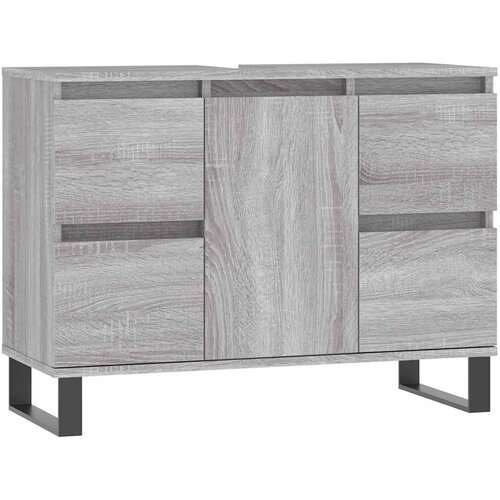 Maison Chic Kopalniška omarica - Kopalniški kabinet siva sonoma 80x33x60 cm inženirski les, (21794830) Cene