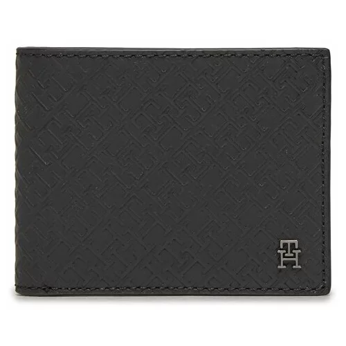 Tommy Hilfiger Velika moška denarnica Th Monogram Mini Cc Wallet AM0AM11849 Črna