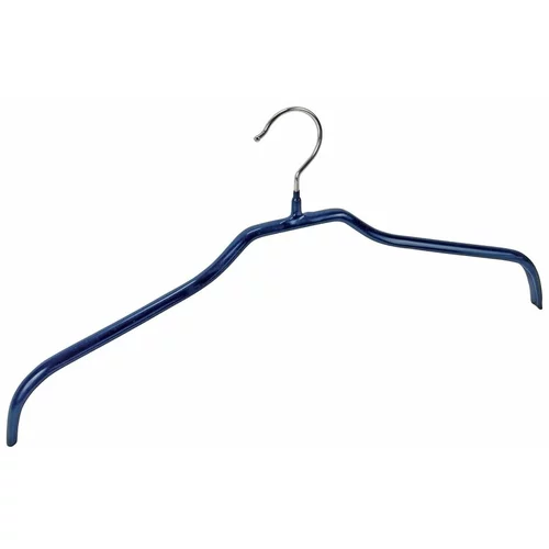Wenko set s 4 plave protuklizne vješalice za odjeću s kukicama Hanger Slim