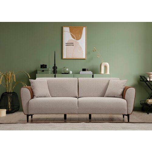 Atelier Del Sofa aren - beige, cinnamon beigecinnamon 3-Seat sofa-bed Slike