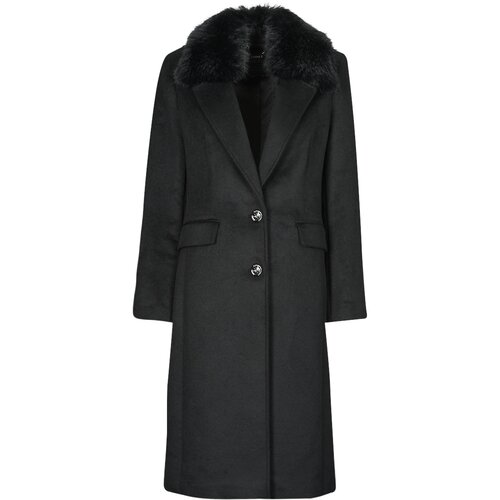 Guess NANCY FIT COAT FAUX FUR COLLAR Crna Slike
