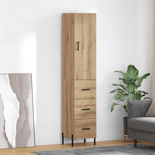 vidaXL Highboard Umjetnički hrast 34,5 x 34 x 180 cm Konstruirano drvo Cijene