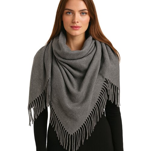 Pri One-color shawl shlik scarf with fringe GRACE Slike
