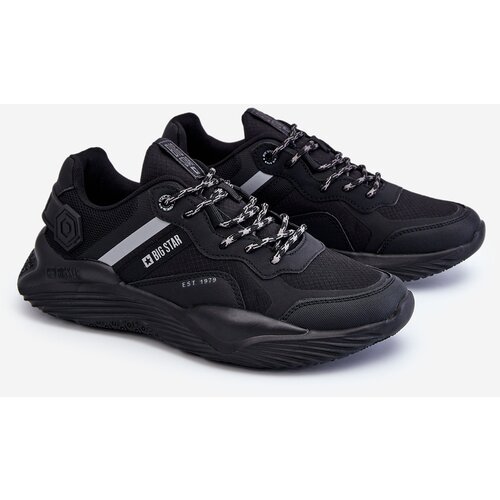 Big Star Men's Lightweight Sneakers Memory Foam System LL174150 Black