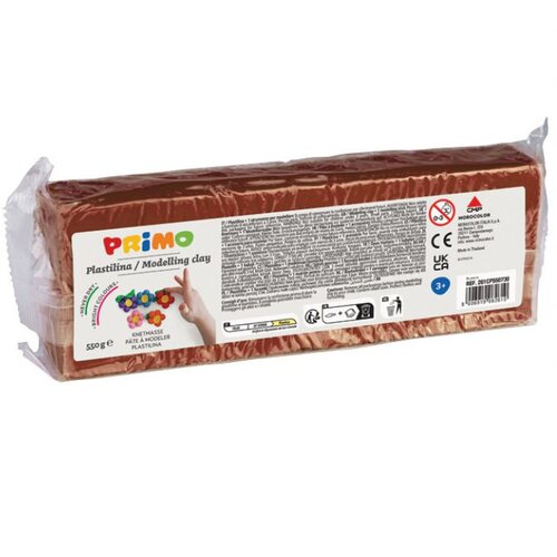  PLASTELIN 550G PLUS PLASTIČNI NOŽIĆ PRIMO 261CP550730 SMEĐI Slike