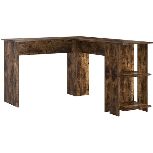 vidaXL Rjava kotniška miza Dimljeni hrast Inženirski les Kotniška miza Cene