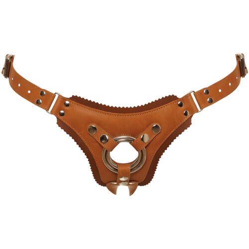 Zado Leather Strap-on Harness 2001047 Brown L/XL Cene