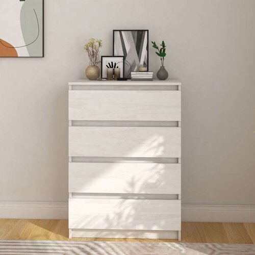 vidaXL bočni ormarić bijeli 60 x 36 x 84 cm od masivne borovine Cijene