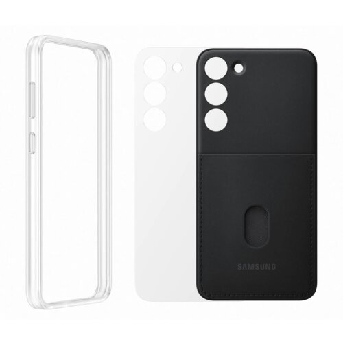 Samsung original ovitel Frame Cover EF-MS916CBE za Galaxy S23 Plus 5G - prozoren bumper s steklom zadaj ali za kartico črn Cene
