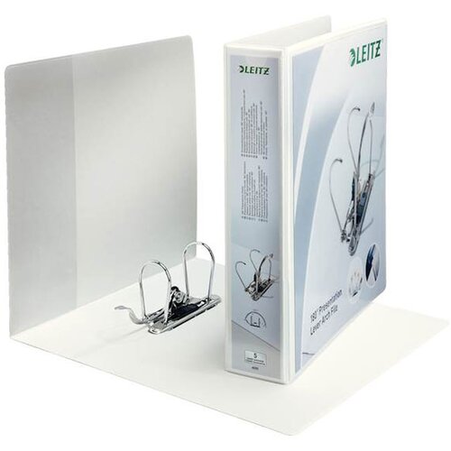 Leitz Mapa A4 PP 2-obroča Premium, trde platnice, bela Slike