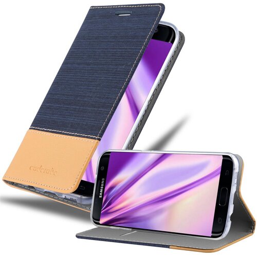 Cadorabo Case, združljiv s Samsungom v temno modro rjavi barvi - za&scaron;čitni pokrov z magnetnim zapiranjem, stoječo funkcijo in režo za kartico, (20563233) Cene