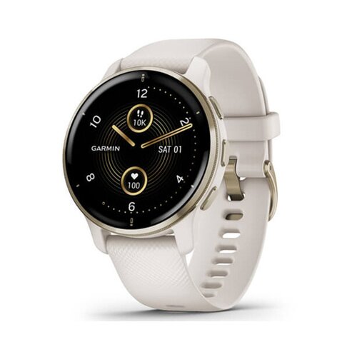 Garmin &amp;Scaron;portna ura Venu 2 Plus Ivory/Cream Gold Bela Slike