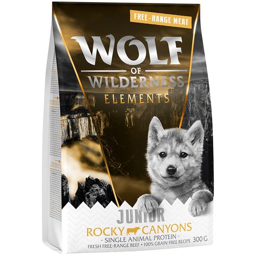 Wolf of Wilderness JUNIOR "Rocky Canyons" - govedina iz proste reje - 300 g Cene