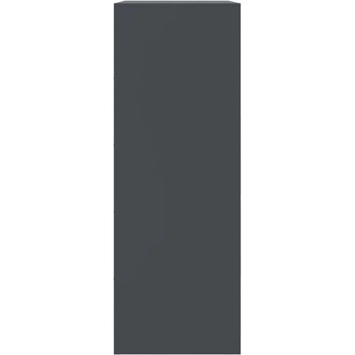  Komoda antracitna 67x39x107 cm jeklo Slike
