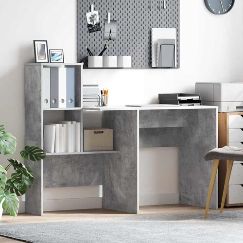  Stol Betonski sivi 131,5 x 50 x 106,5 cm Konstruirano drvo Cijene