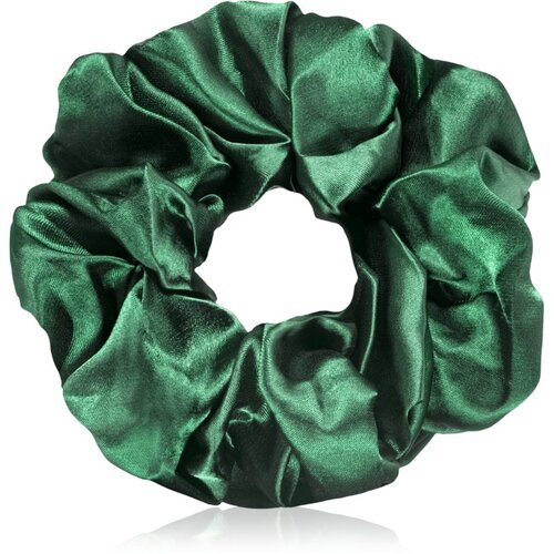 BrushArt Hair Large satin scrunchie set gumice za kosu Brown &amp;amp; Green (2 kom) Slike