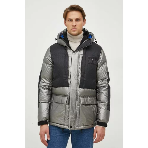 La Martina Pernata jakna za muškarce, boja: srebrna, za zimu