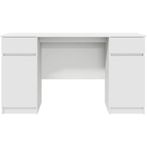 Stol s ladicama Bijelo 140 x 49 x 76 cm Konstruirano drvo Slike