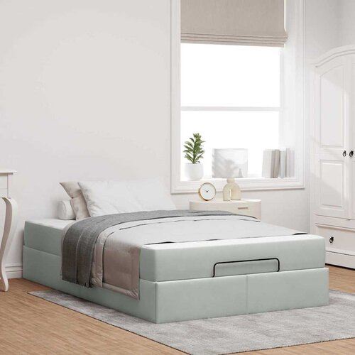 VidaXL Krevetna konstrukcija Svjetlosiva 120 x 200 cm Bar&amp;scaron;un Slike