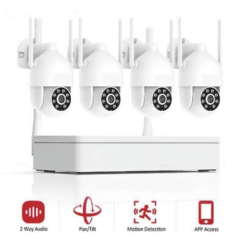  rotirajući wifi ptz set 8MP – komplet 4 bežične smart kamere sa led svetlima i audio komunikacijom Cene