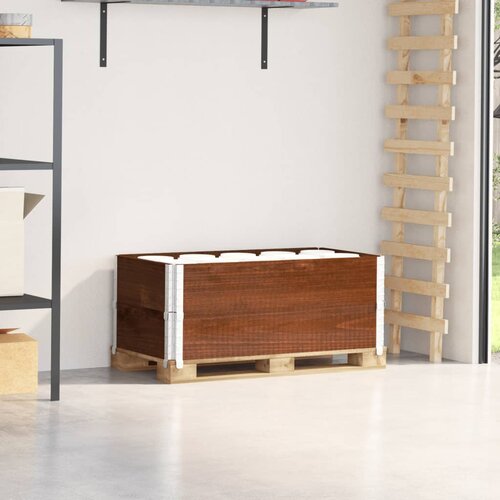 vidaXL Paletni okvirji 2 kosa rjavi 100x50 cm trdna borovina Cene